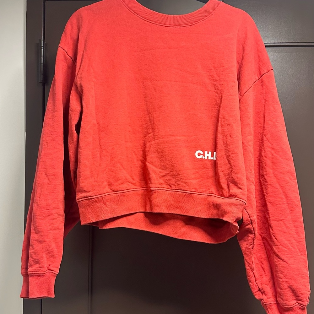 Women's Classic Red Crew Neck Sweater